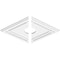 Ekena Millwork Diamond Architectural Grade PVC Ceiling Medallion, 20"W x 13 3/8"H x 3"ID x 7"C x 1"P, Two-Piece CMP20X13DD2-03000 - alternate 4